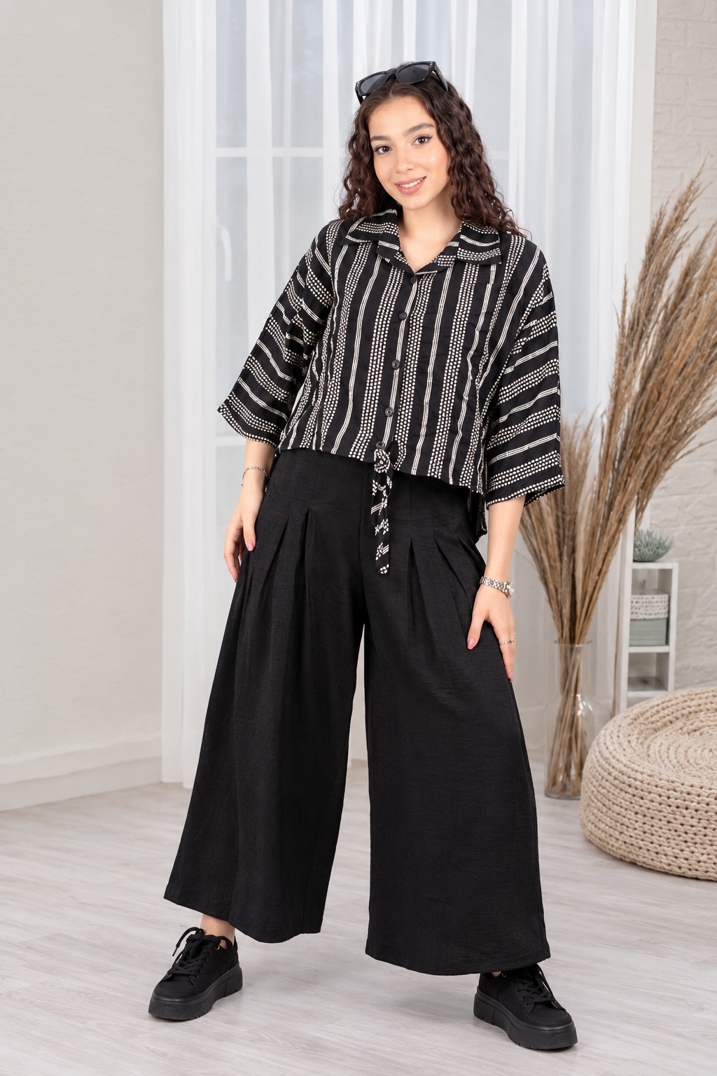 ست شومیز شلوار دخترانه پارچه کوک دوزی  ۱۰ تا ۱۶ سال